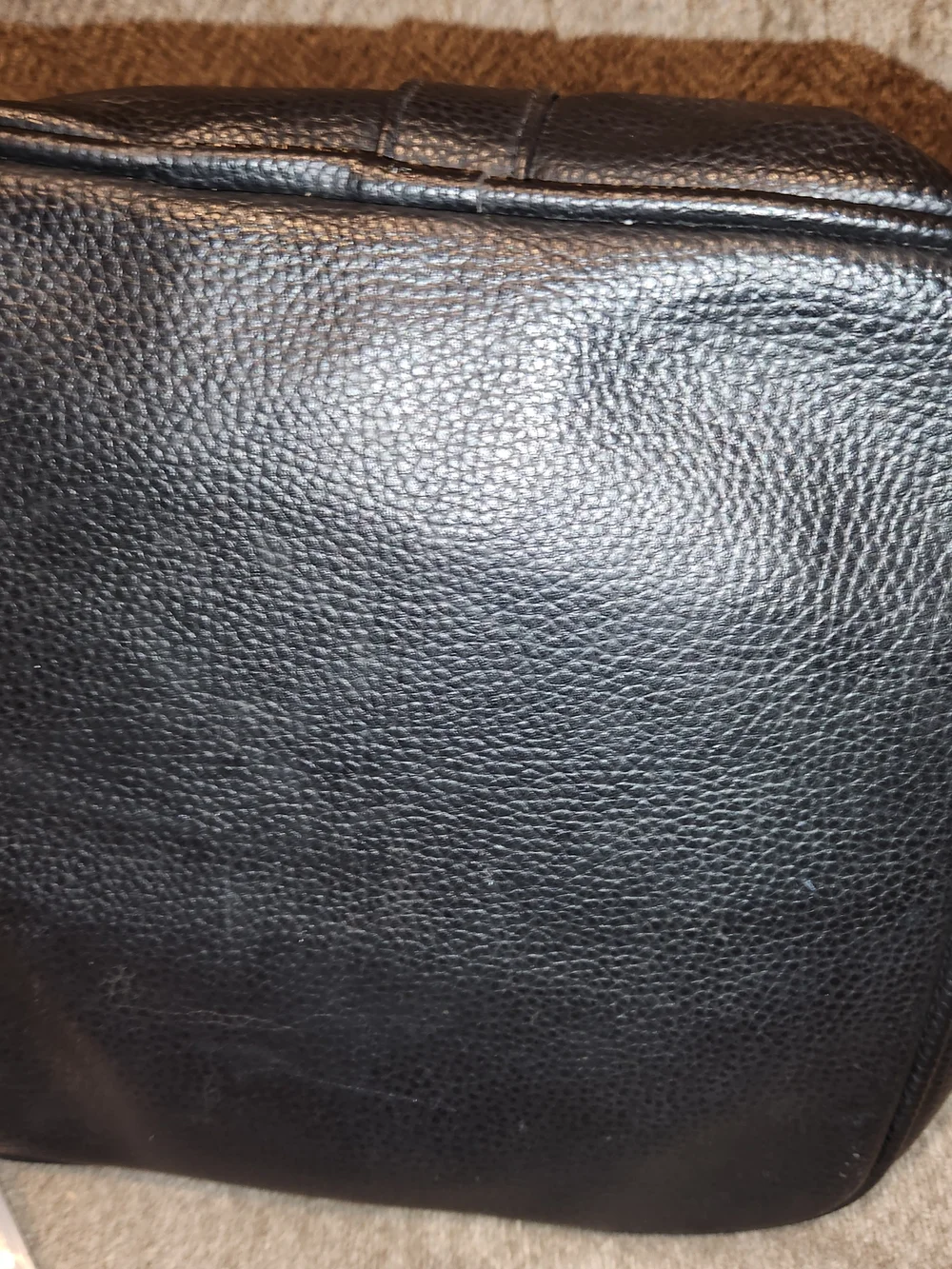 Monteil Paris Black Bucket Leather Drawstring Bag